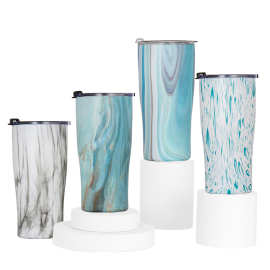 工厂新款气染印冰霸杯创意图案车载汽车杯时尚不锈钢双层保温杯