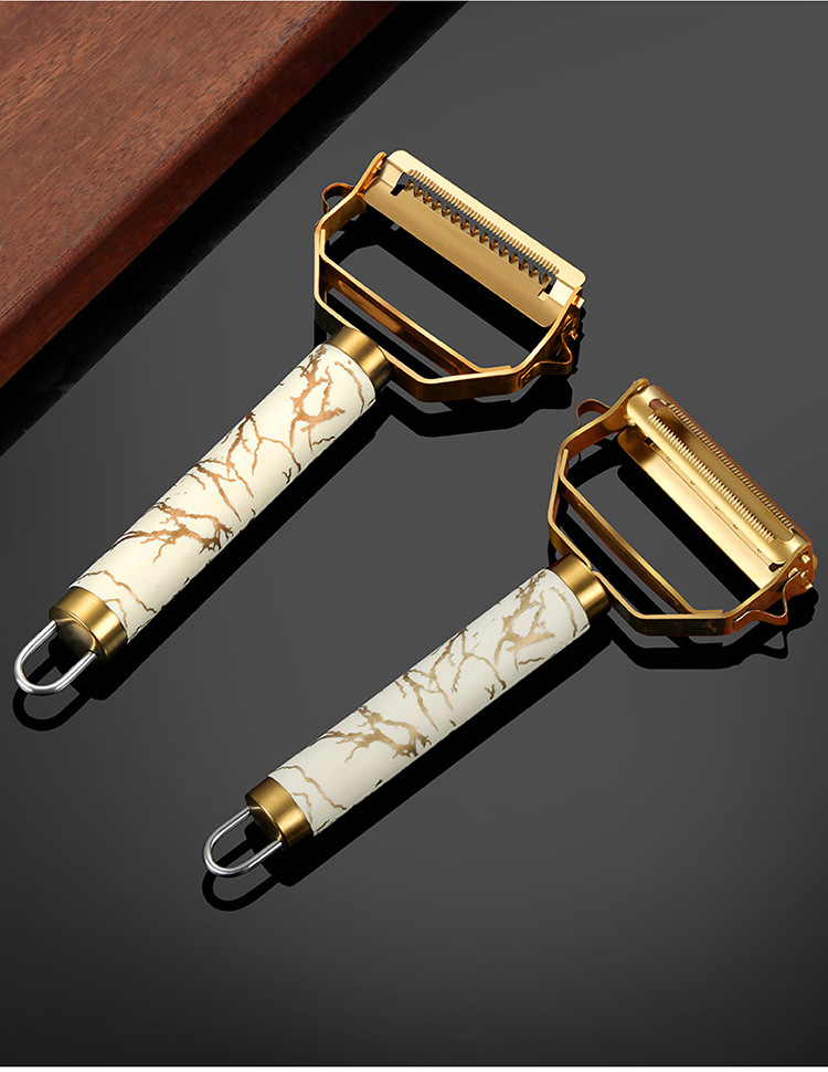 Küchenspälmesser, Edelstahl, 3in1-Reibe