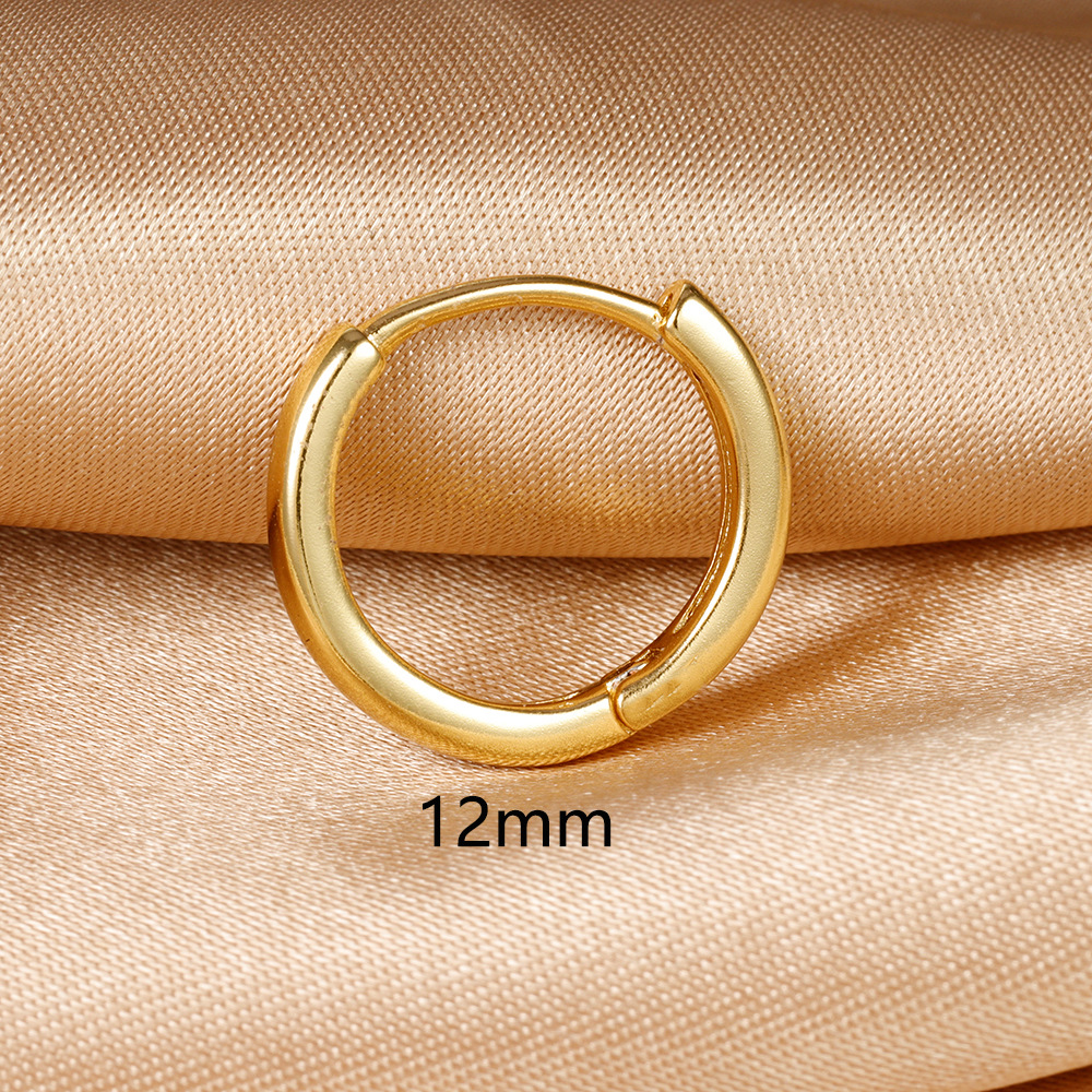 1 Piece Simple Style Circle Plating Copper Earrings display picture 17