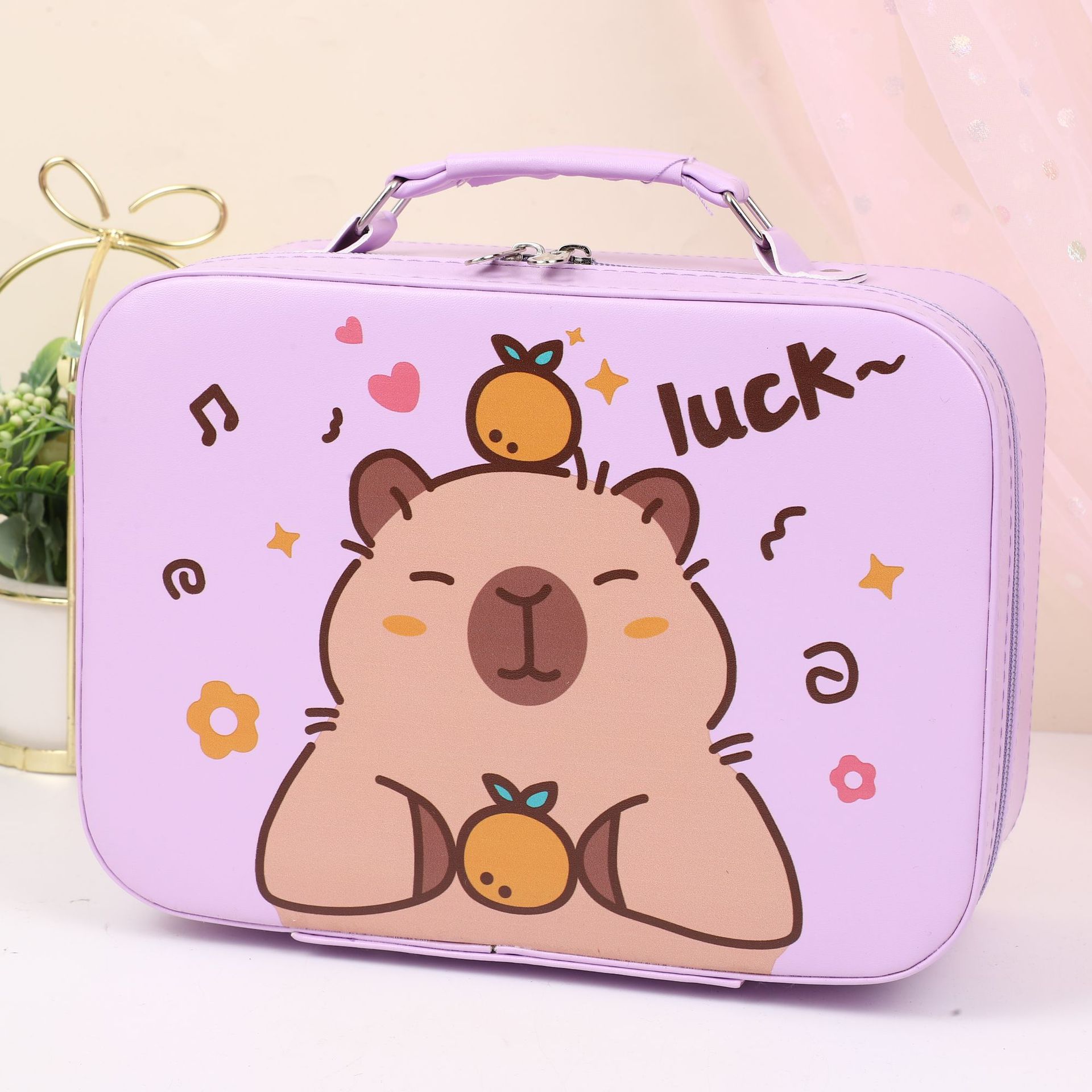 보라색 카피발라 대형 거울