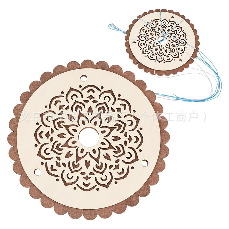 Cross-Border Wooden Flower Pattern Kumihimo Disc Round Bracelet Making Kit, Rope Braided Bracelet Making Cross-Border Wooden Flower Pattern Kumihimo Disc Round Bracelet Making Kit, Rope Braided Bracelet Making