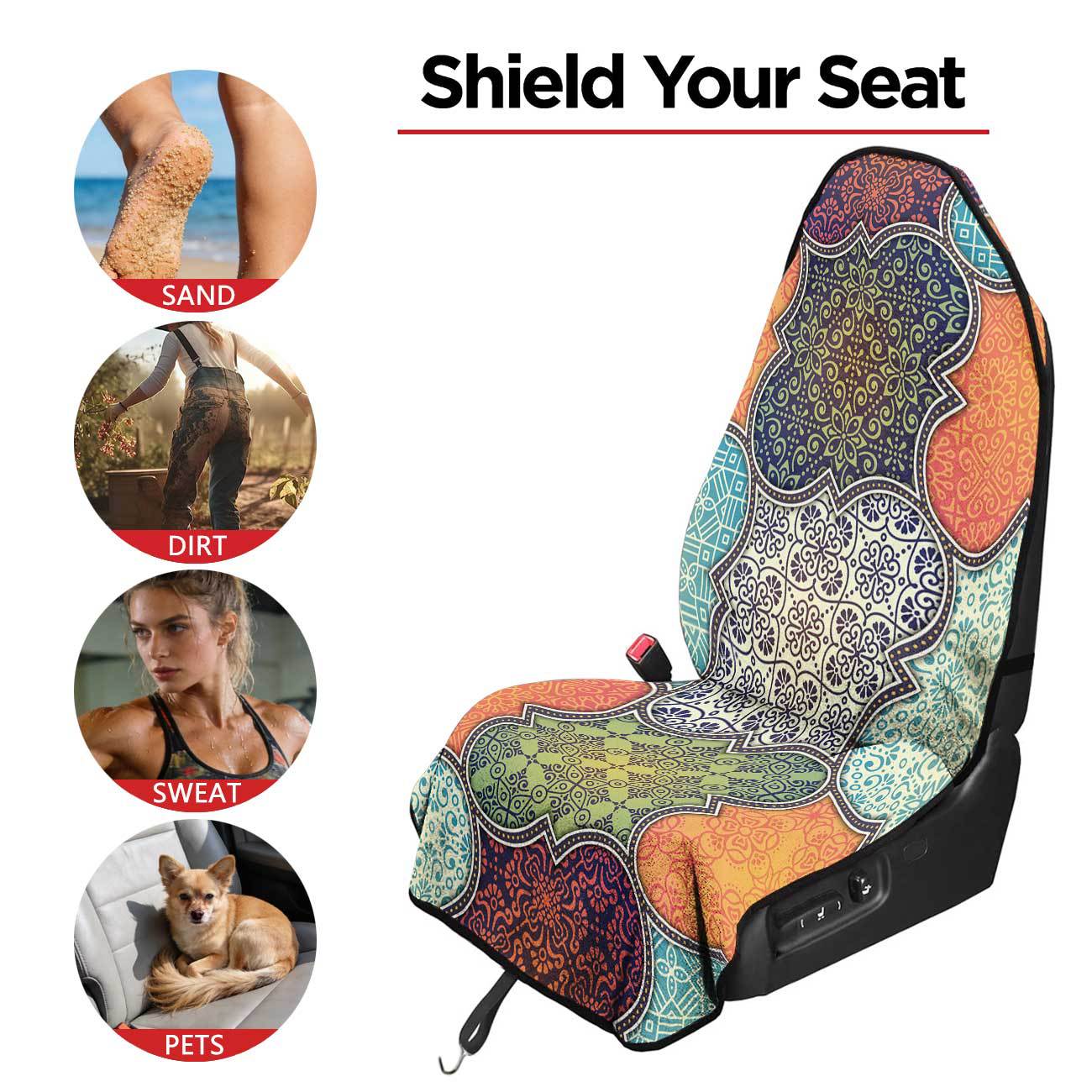 Car seat towel cover front seat protector suitable for gym and exercise, universal for all seasons, car use 31