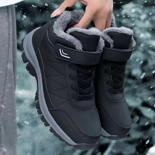 Mid-aged and elderly fitness shoes for autumn and winter with thermal lining, round head with cotton padding, in stock, warm and thick, cross-border foreign trade shoes for men
