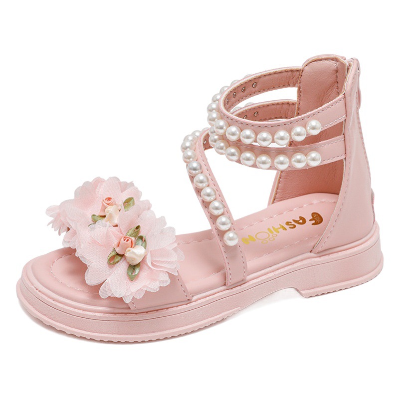 Girls' Sandals Summer 2026 New Soft-Soled Open-Toe Cute Princess Shoes for Older Children, Little Girls, Students, Beach Shoes