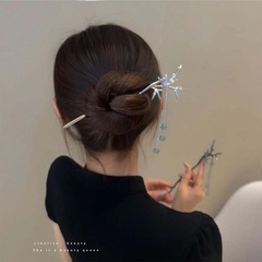 新中式竹子竹節髮簪女高級感流蘇發張盤發器簪子步搖日常簡約現代