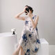 2025 New Cotton Silk Nightgown, Fairy Style Thin Large Size Sweet and Cute Style Long Skirt, Home Wear Can Be Worn Outside
