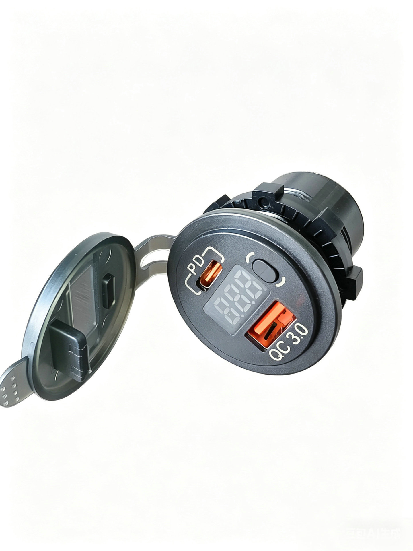 38W Car Charger Pd+Qc3.0 Fast Charging Charger with Digital Display USB Charging Accessories for Cars and Motorcycles