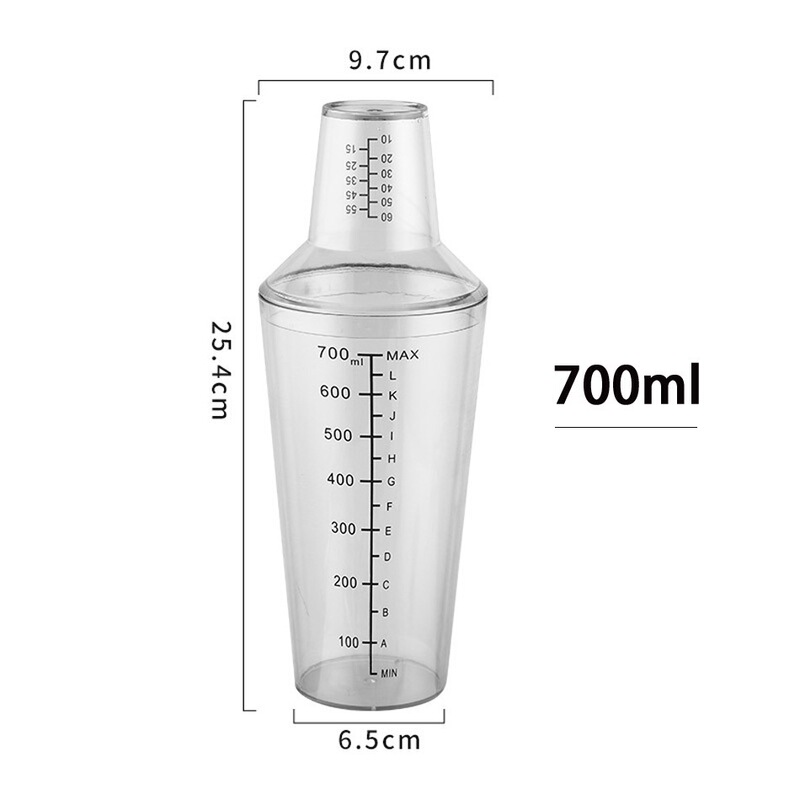 两段式PC雪克杯新款调酒壶食品级树脂摇酒器酒吧用雪克杯|undefined