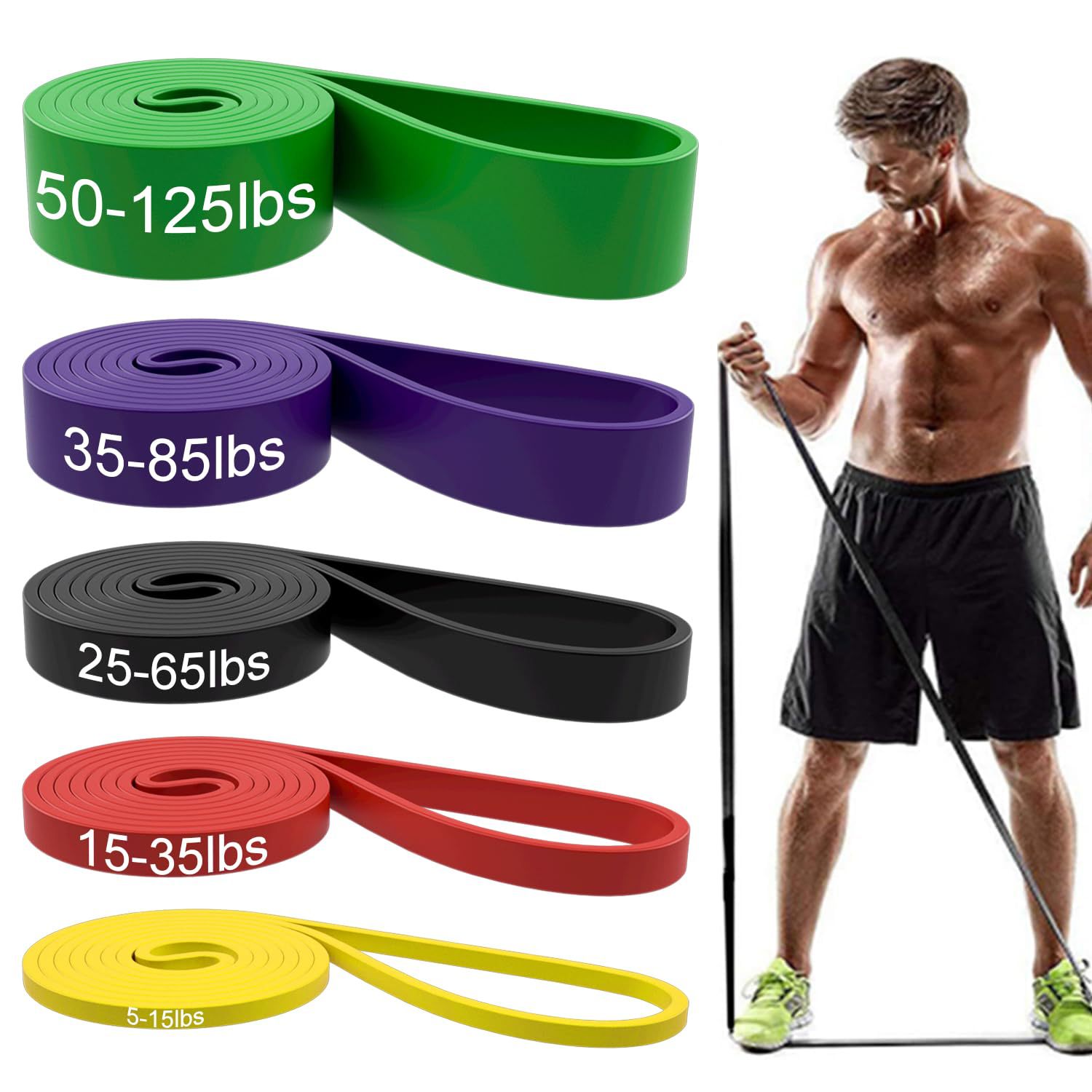 Resistance belt, pull-up auxiliary belt-exercise belt exercise belt suitable for exercise fitness training men and women physical therapy