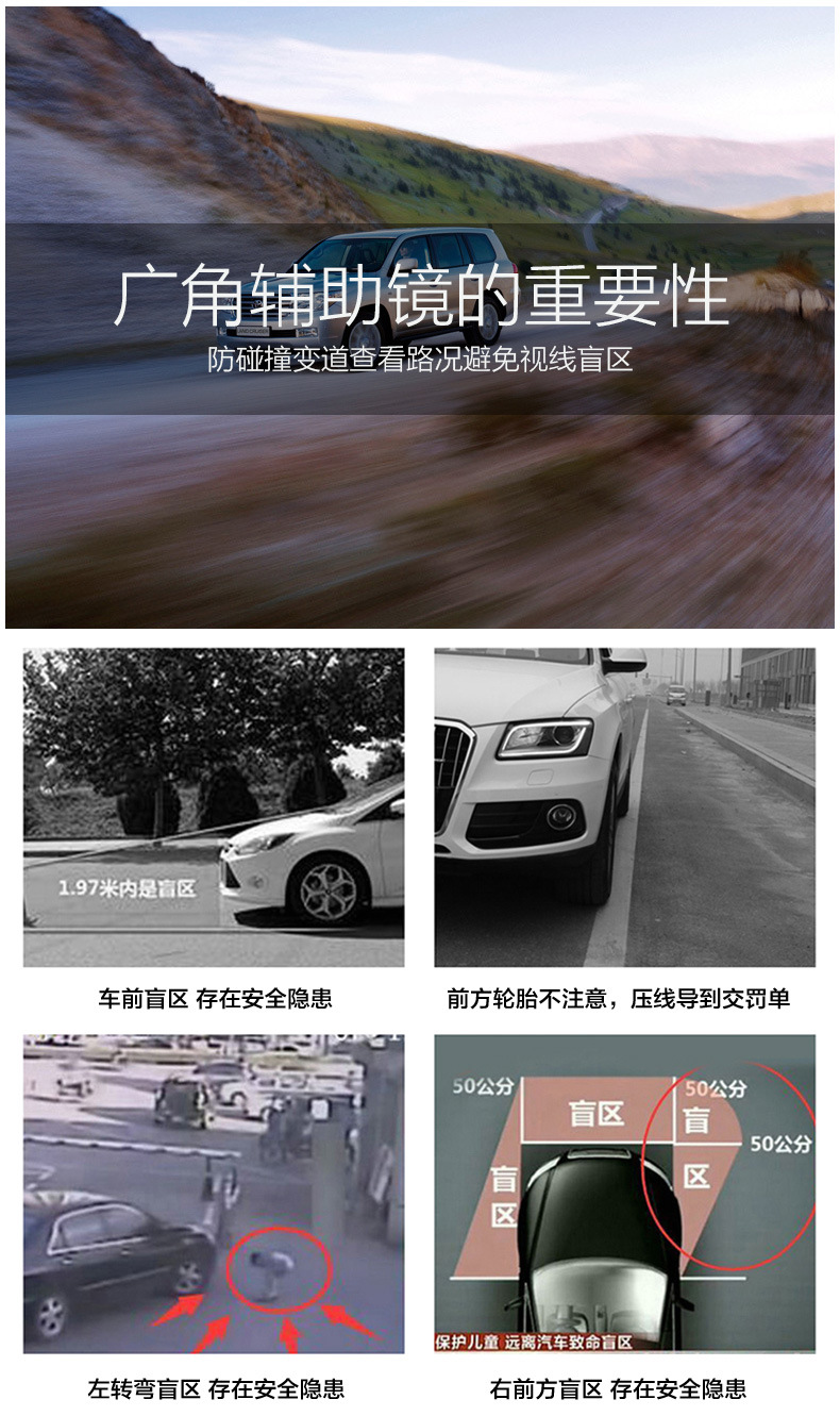 Dedicated to Toyota Prado domineering front fender sandboard mirror Rand Kuloze Lu Patrol rearview mirror modification