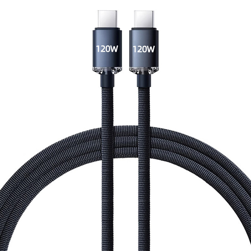 晶耀120w急速充電ダブルTypecケーブルはアップル15/16華為6aフラッシュ充電線布芸クロスボーダーを適用する|undefined