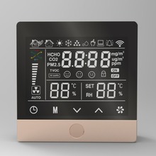 科脉KM-XF-1201一体式新风控制器内置PM2.5 CO2 APP触屏智能操作