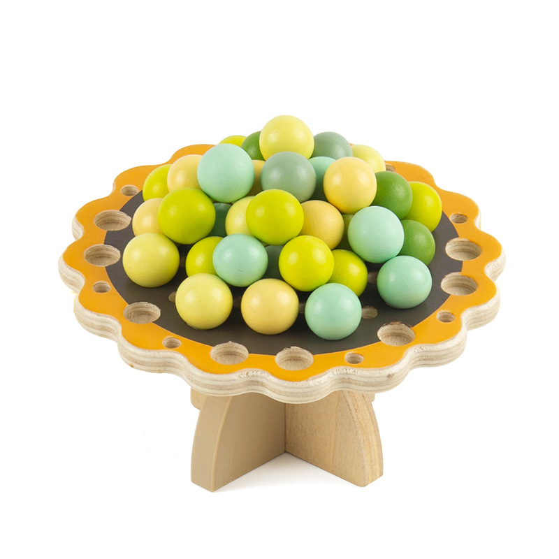 Girasoles de madera transfronterizos cuentas de equilibrio para niños mano-ojo entrenamiento de equilibrio juego interactivo padre-hijo juguetes de puzzle