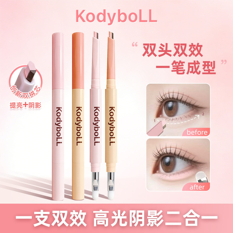 Kodyboll Dual-Color Aegyo-Sal Pen for Lower Lash Shadow and Brightening, Natural Pure Desire for Big Eyes, Long-Lasting and Smudge-Proof Aegyo-Sal Kodyboll Dual-Color Aegyo-Sal Pen for Lower Lash Shadow and Brightening, Natural Pure Desire for Big Eyes, Long-Lasting and Smudge-Proof Aegyo-Sal