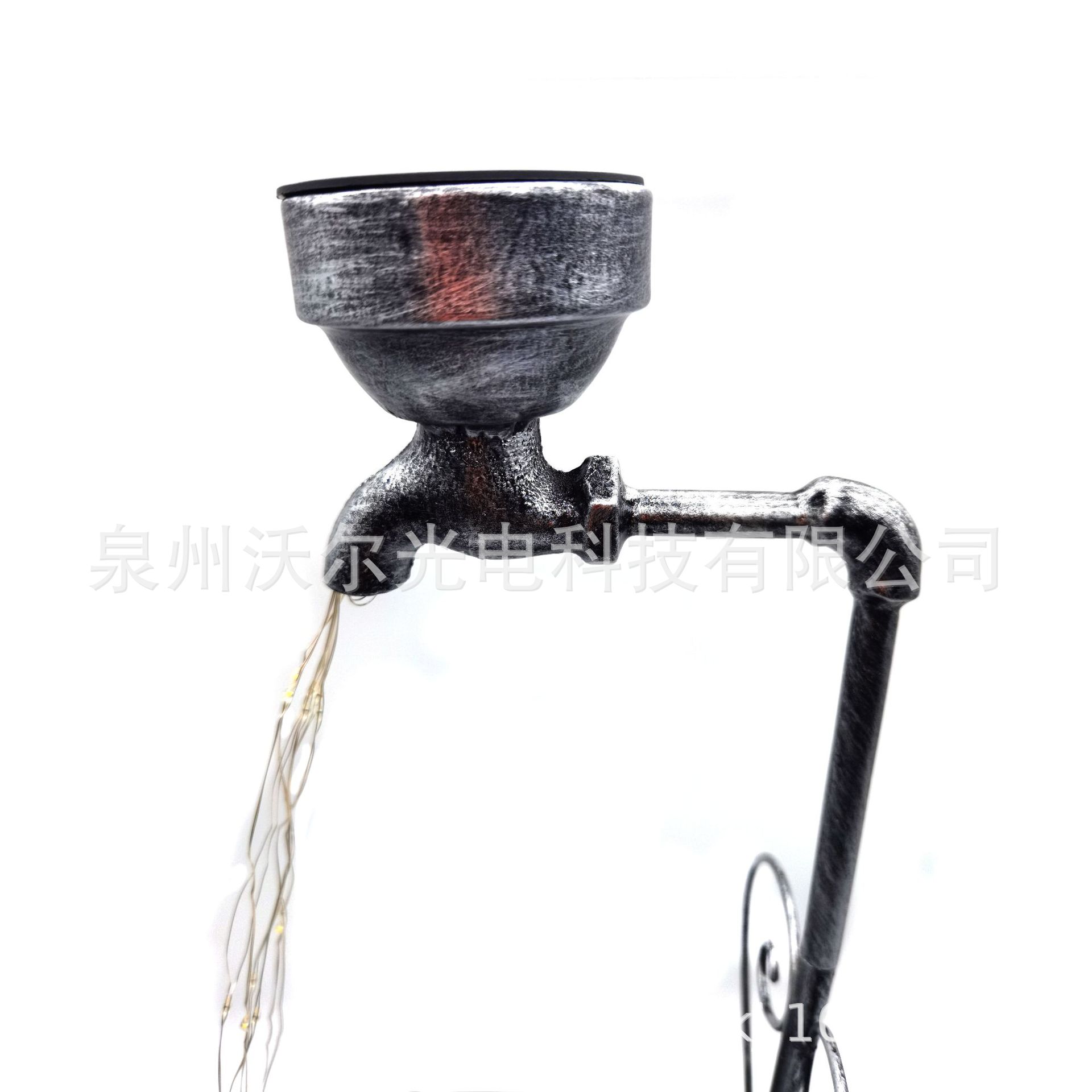 热销LED复古水龙头浇花太阳能灯 洒水灯庭院装饰 景观灯节日 灯串