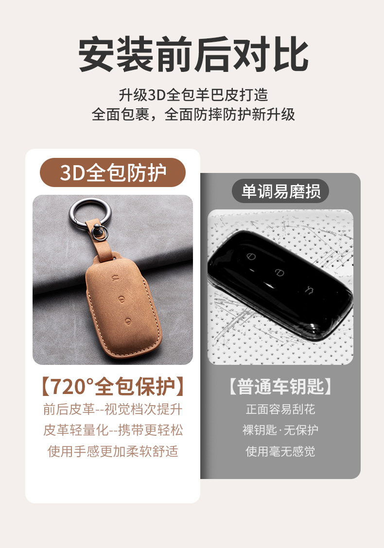 Suitable for Geely Galaxy L7 Plus Key Cover L6/Max Starship E8 Shell Case Car Interior Accessories Sheepskin