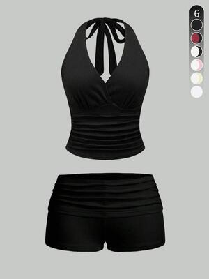 T360 代發速賣通亞馬遜跨境新款運動、休閑套裝兩件套女式純