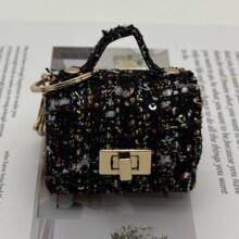 睿果皮制 小香风布料  无线耳机包  方便携带钥匙包零钱包