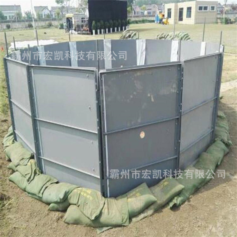 折叠式不锈钢移动组合式防汛围井抢险用挡板玻璃钢装配式折叠型