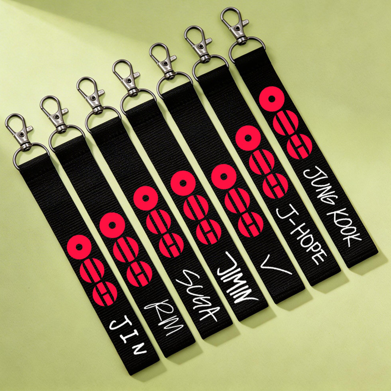 Bts Merchandise Jimin Kim Seokjin Name Tag Keychain Jungkook Phone Strap Gs31