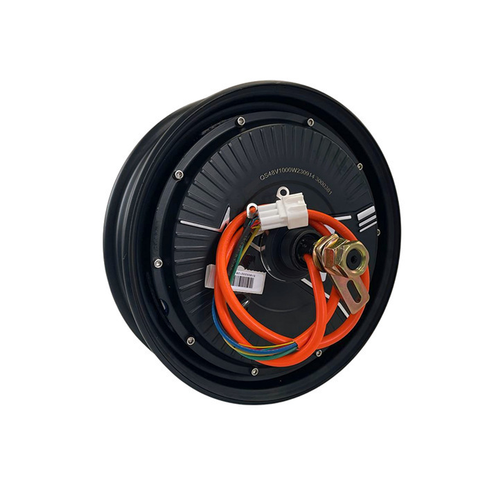 QSMOTOR 10 pulgadas Quanshun tercera generación 1200W35H cilindro de cilindro 16 eje versión de ahorro de energía 48 - 72V motor de vehículo eléctrico