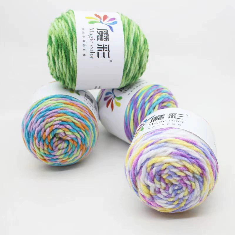 Handmade rainbow yarn ball, multicolor gradient, wholesale options