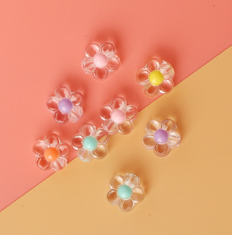 Beaded Design Simple Style Style 1 Piece Arylic Flower DIY Jewelry Accessories