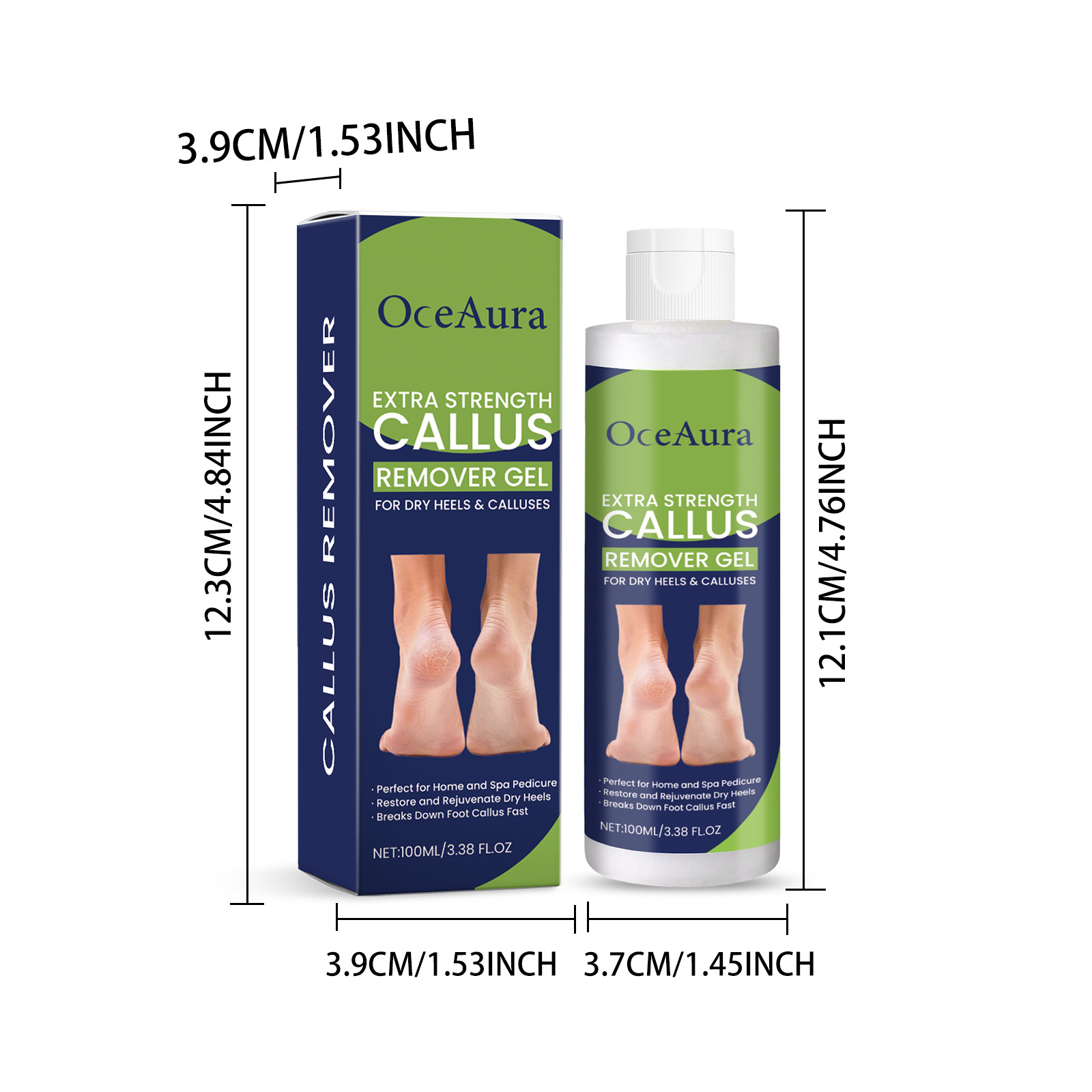 OceAura Fußpflege-Gel, sanft reinigendes, feuchtigkeitsspendendes Fußmassage-Pflegegel für die tägliche Anwendung_voghion.com