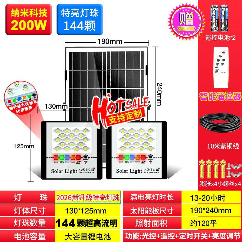 Zhongshan lámparas solar patio al aire libre Luz de inundación interior y exterior iluminación del hogar nuevo rural impermeable lámpara de calle fabricante