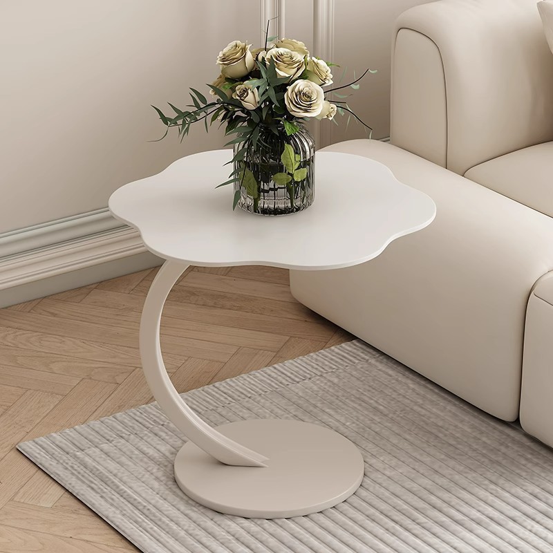 Side Table Living Room Home 2024 New Internet Celebrity Cream Style Small Apartment Sofa Side Table Small Coffee Table Bedside Small Table