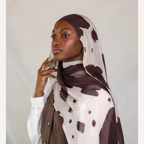 【Cotton Bleaching Print】Bestselling Watercolor Series Printed Scarf Double-Sided Penetration Soft Tie-Dye Eastern Style