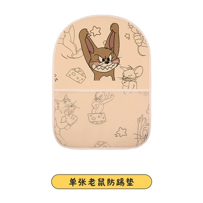 Tom and Jerry Cartoon Car Seat Back Anti-Kick Pad Car Seat Back Anti-Fouling Pad Anti-Dirty Pad with Storage Bag (Chair back anti-kick pad) - long-cat-and-mouse-anti-kick-mat-mouse