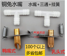 养殖兔笼兔子饮水器 水嘴兔用自动饮水器 兔子自动饮水 铜垒德株