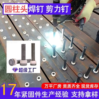 现货圆柱头焊钉 钢构楼承板桥梁焊接用栓钉剪力钉 M13带瓷环 焊钉