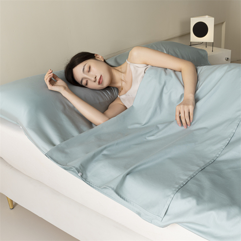 긴 스테이플 면화 침낭-Bluestone Green