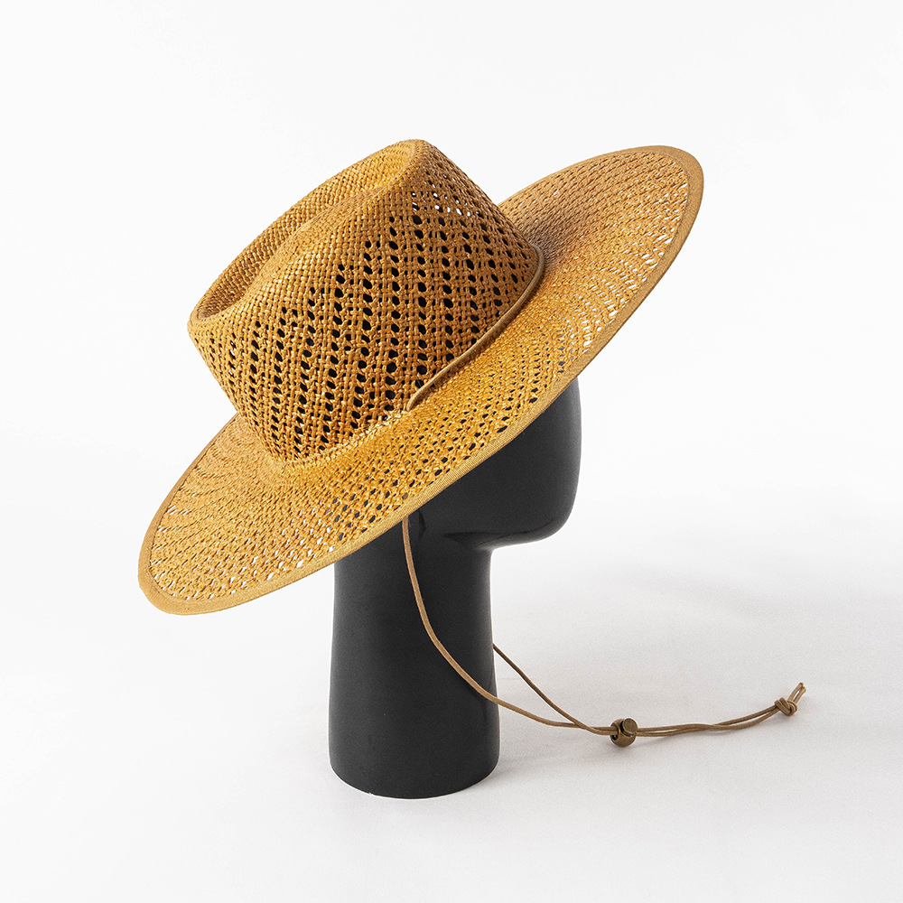 Title 12, Chapeau de paille rond, bordure large, dentelle...