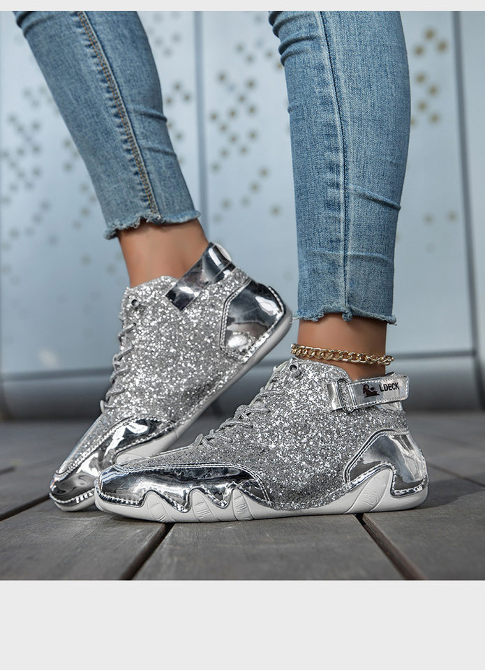 Bốt Martin cổ cao cá tính, bốt cổ ngắn unisex phong cách casual — S8008 Bạc, S8008 bạch kim, S8008 đen bóng chi tiết 22