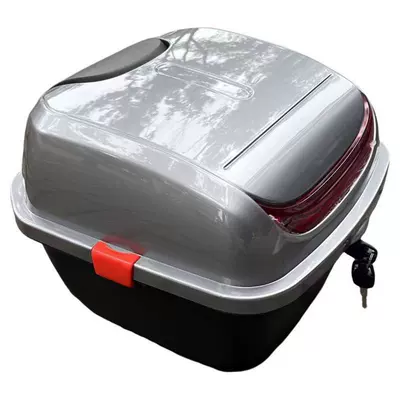 Motorcycle trunk box universal large capacity waterproof storage - starfruit-gray-medium