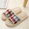 Slippers indoor suitable for men and women for beloved, soft sole, Korean style, cotton and linen