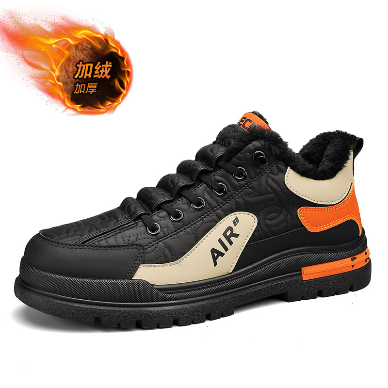 2023 otoño y invierno nuevo estilo de moda anti-derrapante zapatos de trabajo con suela gruesa zapatos casuales variados zapatos de cuero zapatos de moda zapatos de hombre