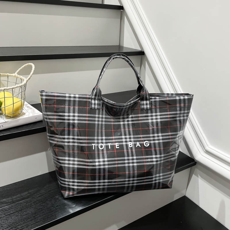 クロスボーダー起爆杜邦紙アルファベットトートバッグ2025新作透明シンプル大容量ハンドバッグレトロ女性カバン