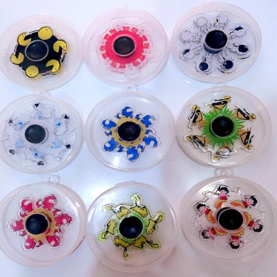 Decompression comic Parkour top comic Gold-plated Toys Fingertip gyroscope electroplate high-grade top