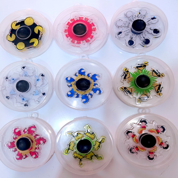 Decompression comic Parkour top comic Gold-plated Toys Fingertip gyroscope electroplate high-grade top