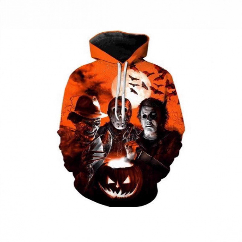 Cross-border horror movie Halloween Michael Myers 3D printed men's hoodie sports pullover sweatshirt Cross-border horror movie Halloween Michael Myers 3D printed men's hoodie sports pullover sweatshirt
