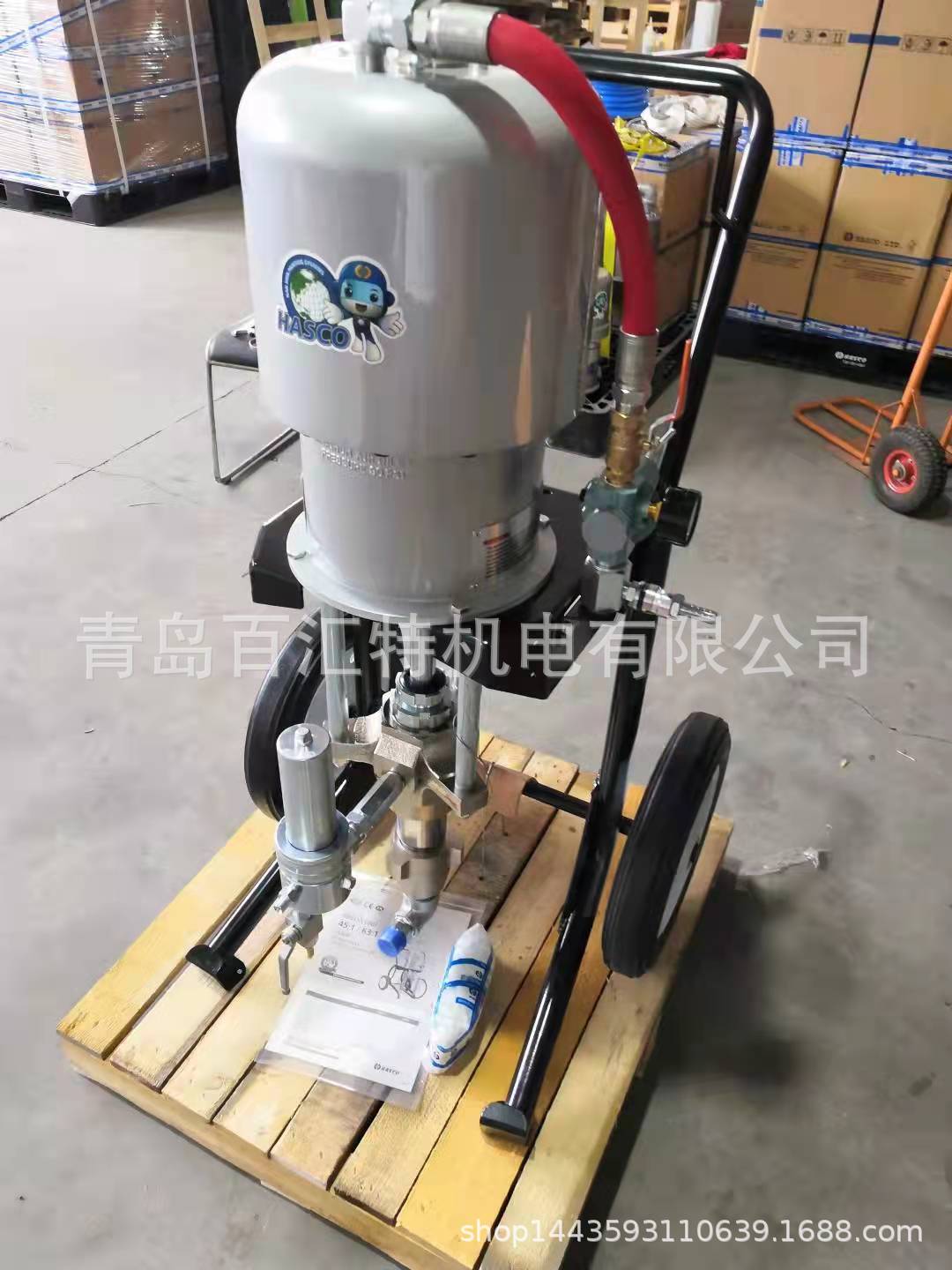 韩国进口45:1 68:1气动泵船舶钢结构喷涂机一体式分离式泵体451