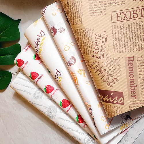 Baking grease-proof paper plate paper grease-proof burger shop takeout paper rectangular disposable tray paper