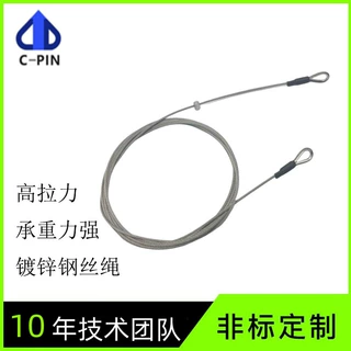 厂家直供 包胶涂塑镀锌涂塑钢丝绳 吊索压制 灯具吊线制品加工