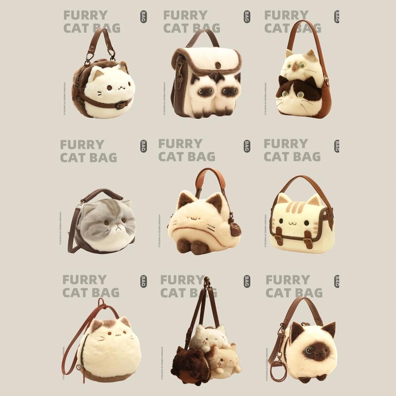 Cute Cat Plush Small Bag for Women 2026 New Trendy High-Appearance Cartoon Plush Doll Clutch Bag for Women