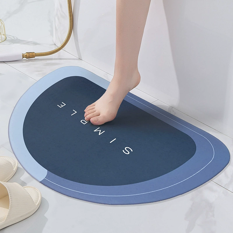 Диатомовая грязевая Bath коврик, впитывающий быструю сушку, противоскользящая резиновая подложка, 40×60–60×90 см