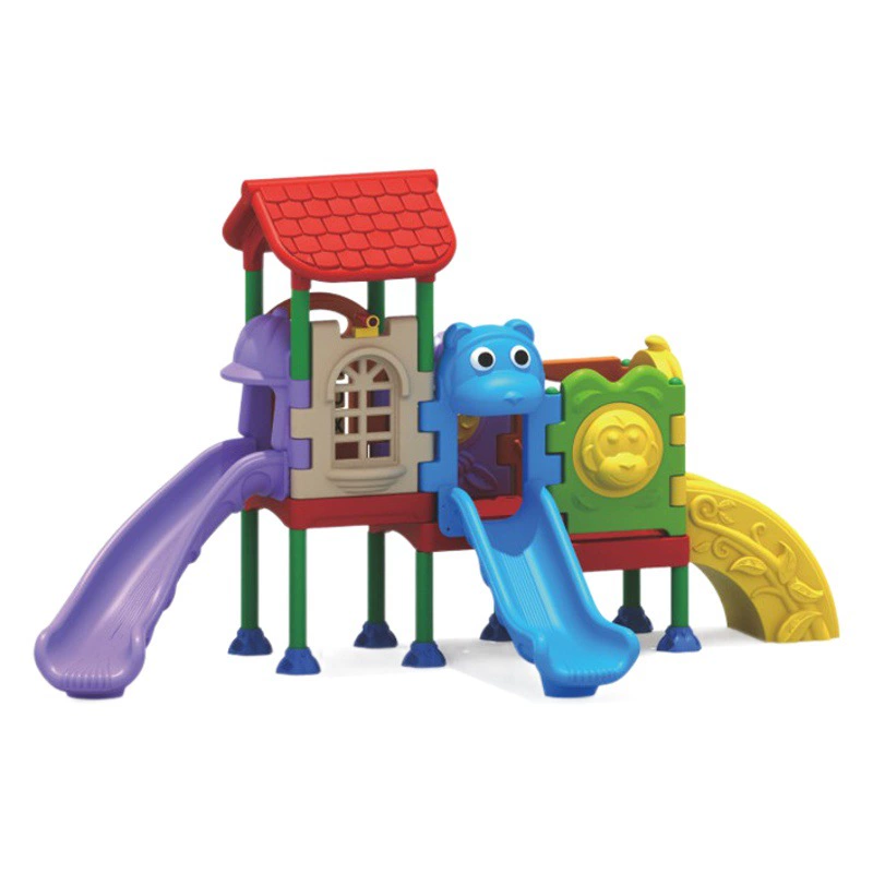 Детский открытый роскошный Мультфильм Пластиковый комбинированный слайд детский сад сообщество альпинистская рама функция сверла отверстие игрушки